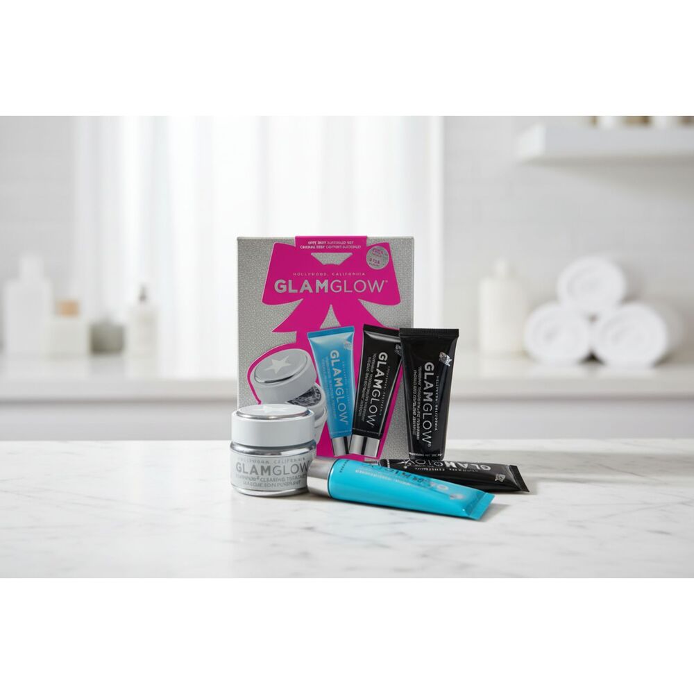 GLAMGLOW Supermud Gift Set – Clarifying, Hydrating & Exfoliating (3-Piece Set)